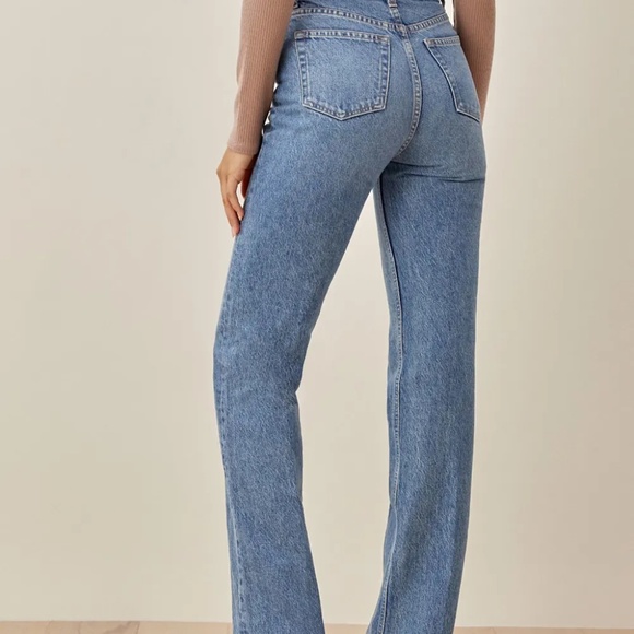 Reformation Cynthia High Rise Straight Long Jeans - Picture 5 of 5
